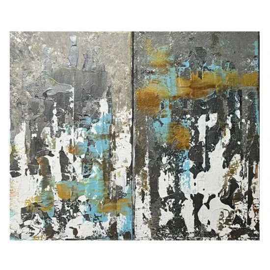 AGED ABSTRACT (SET OF 2)